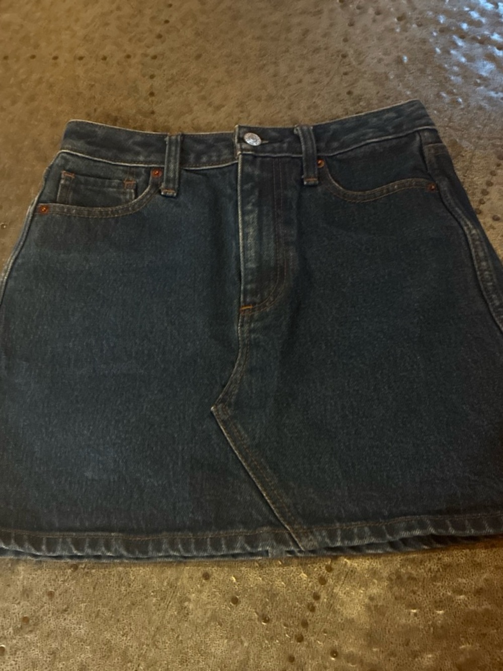 Abercrombie & Fitch Dark Blue Denim Mini Skirt